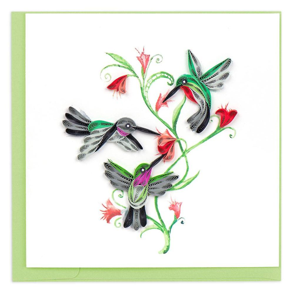 BLANK Quilling Hummingbird Trio