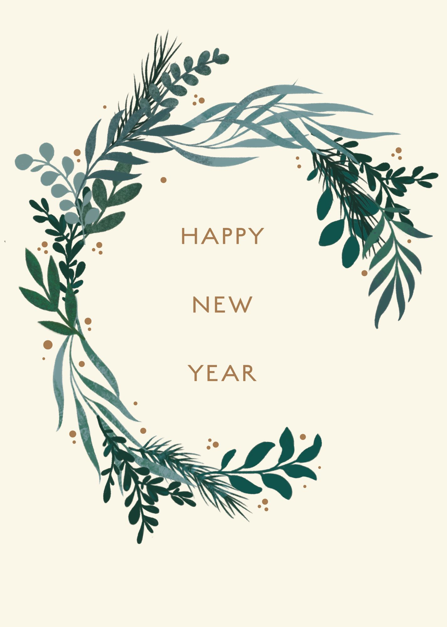 Botanical New Year Photo Card