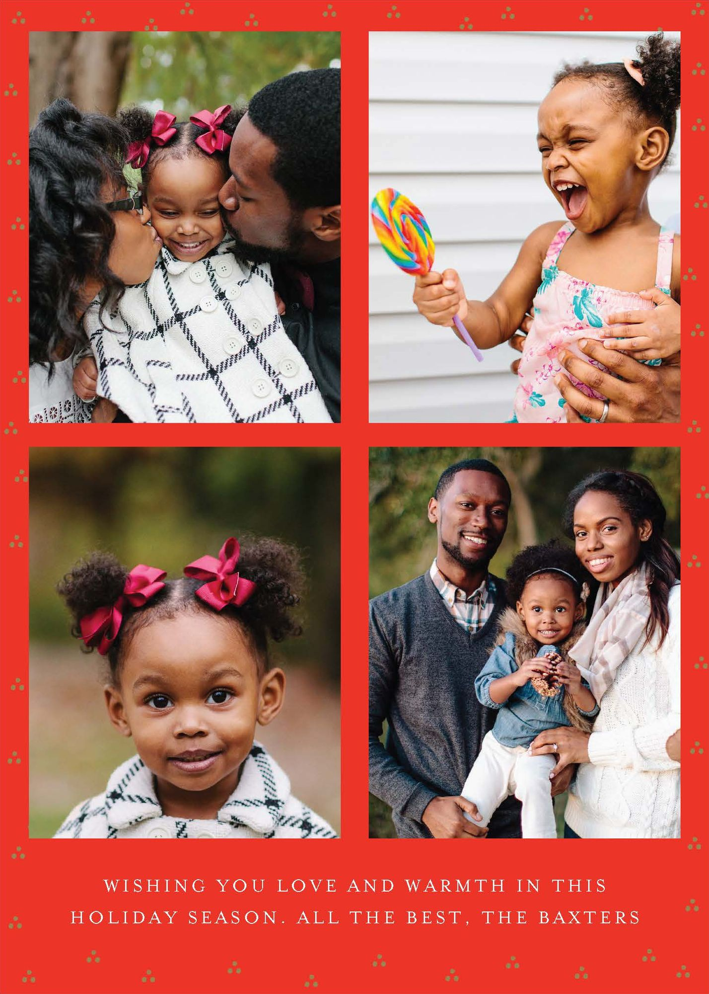 Red Ribbon Holiday Photo Card