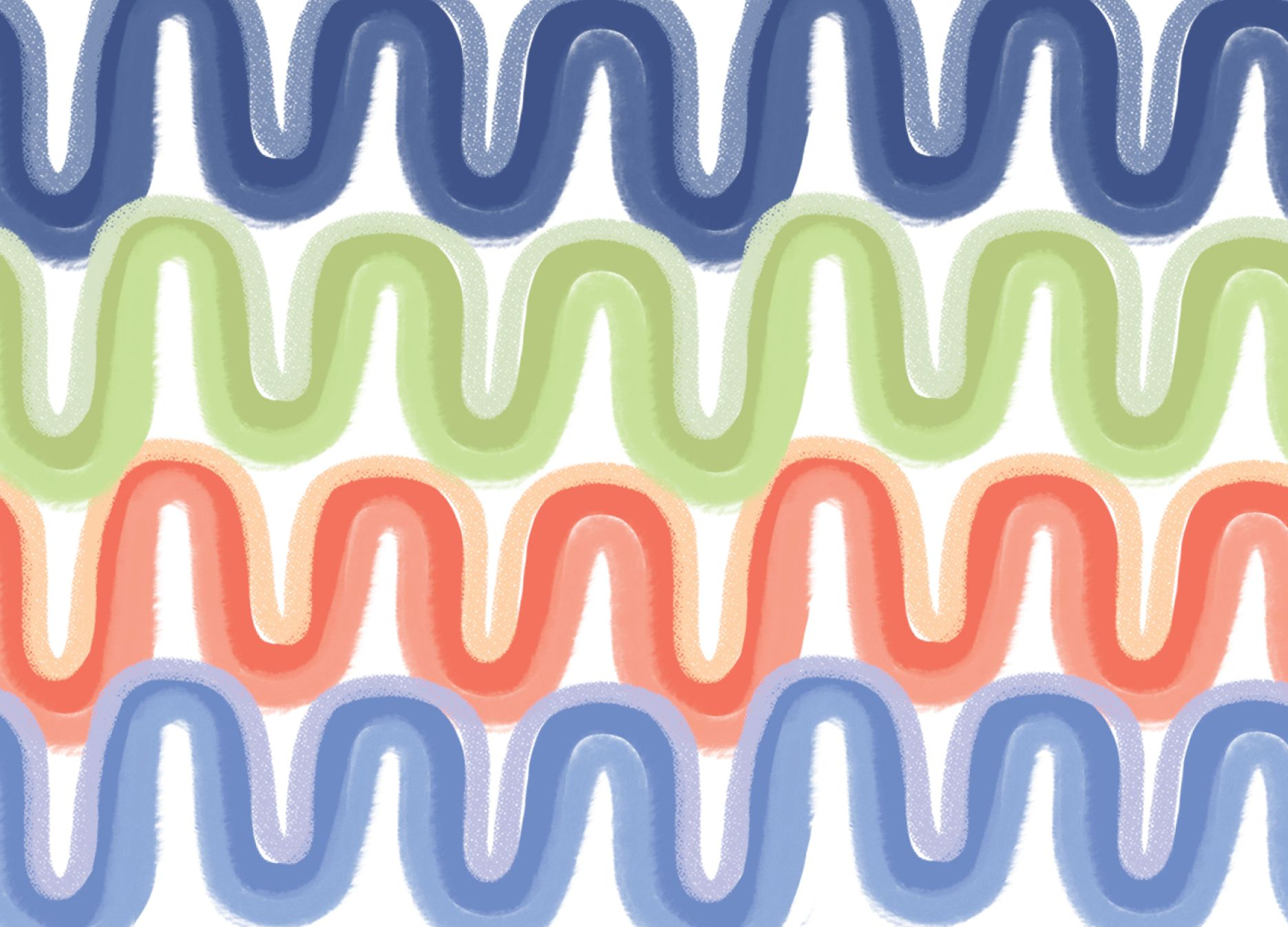 Doodle Wave Bright Stationery