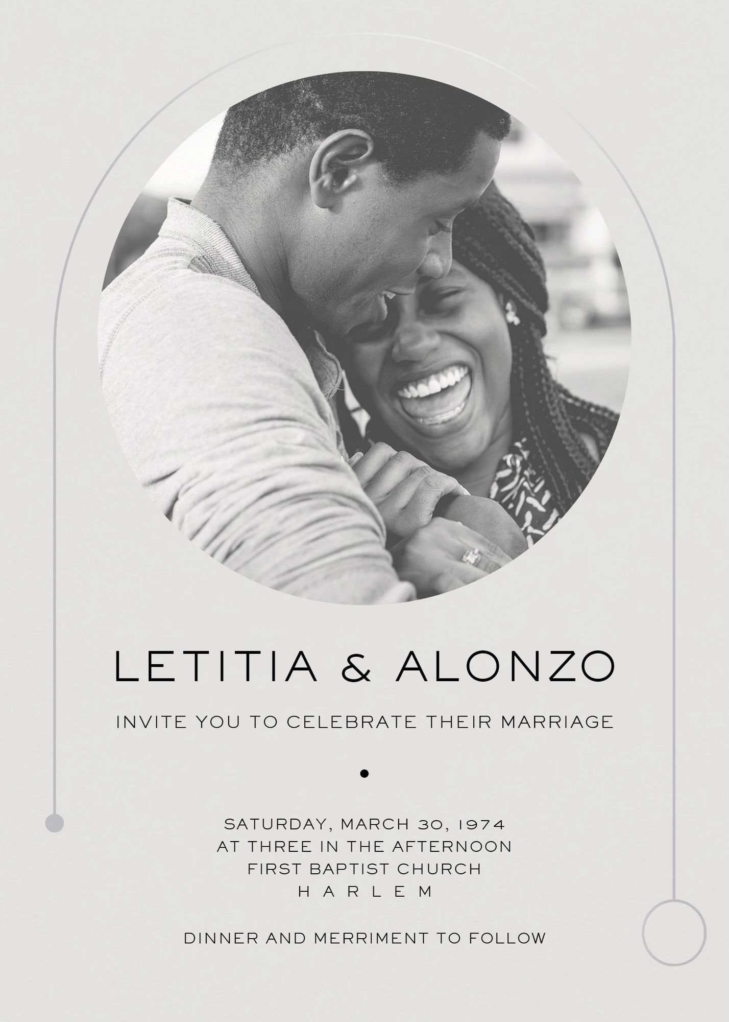 Destiny Photo White Wedding Invitation