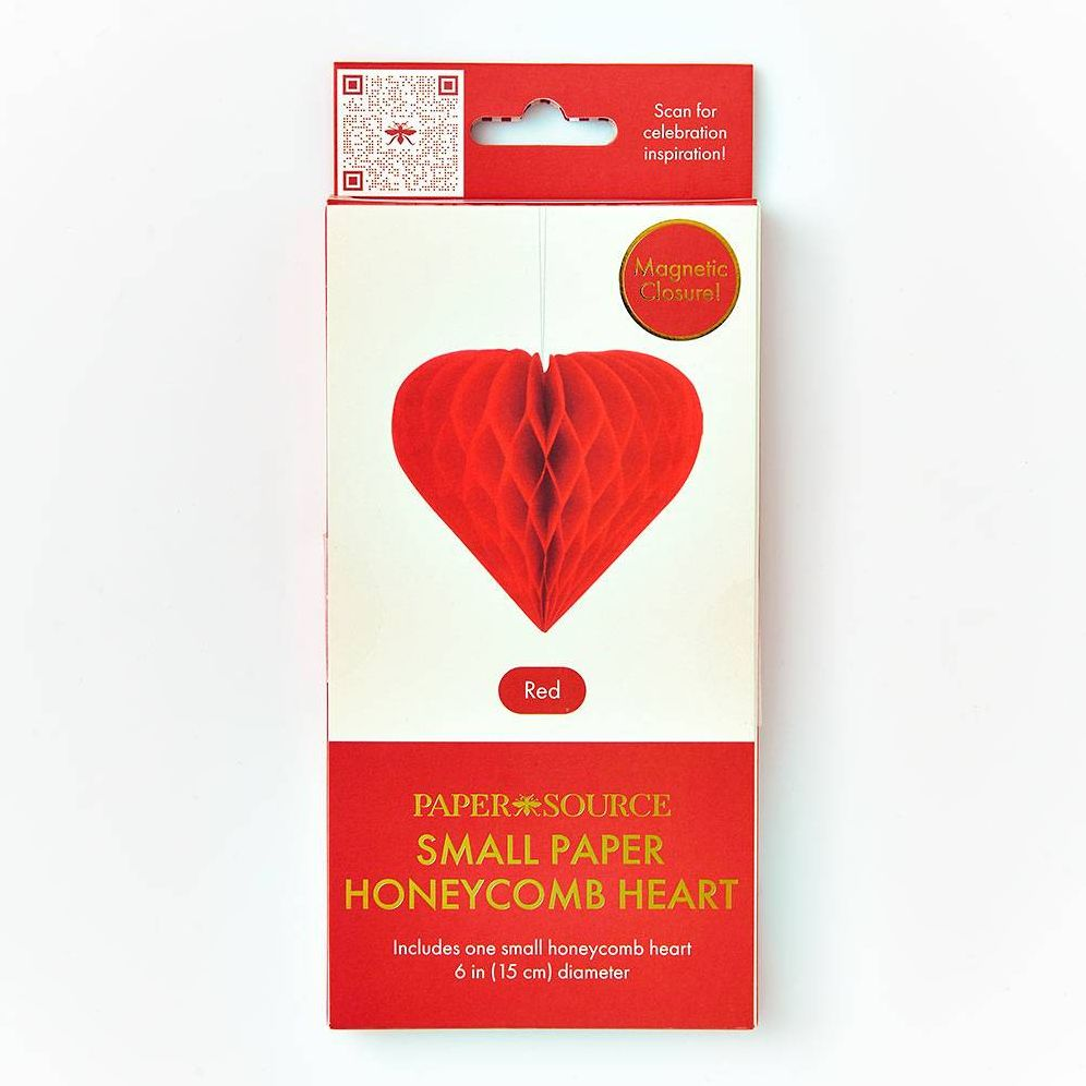 Val Red Honeycomb Heart, Small, 15cm