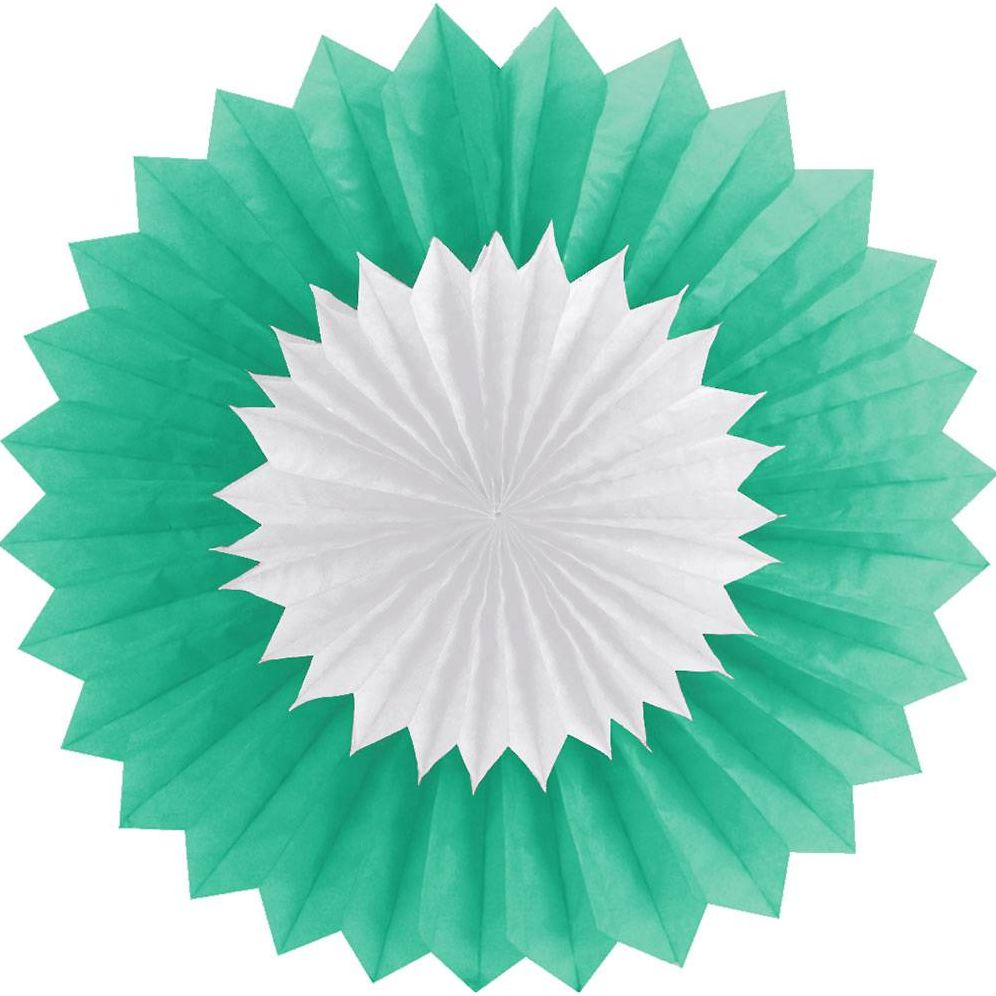 Double fan,40cm, Mint/White