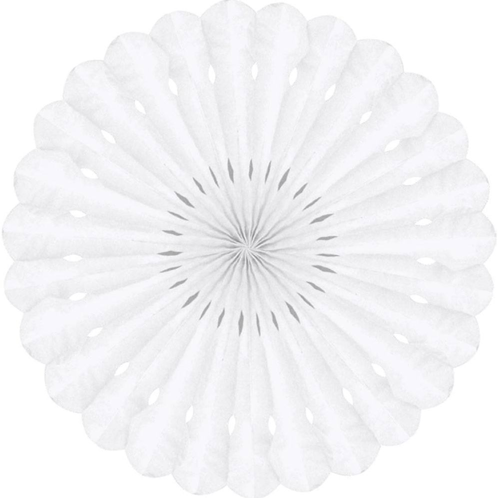 Detailed fan, 30cm, White