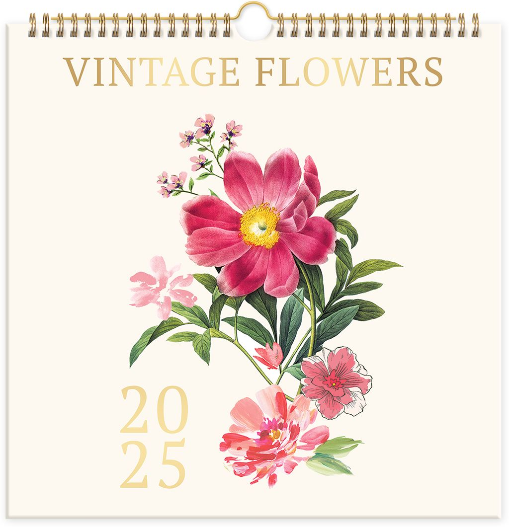 2025 Vintage Florals Wall Calendar