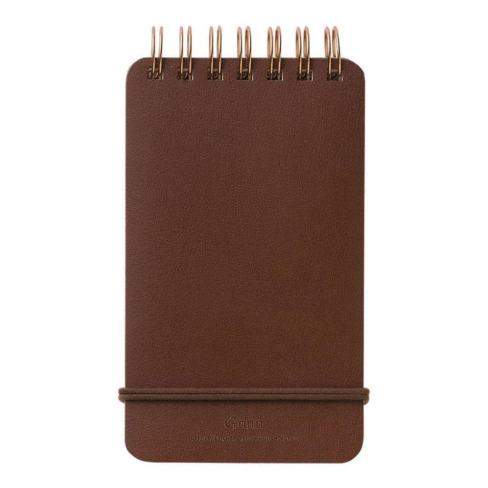 Midori Brown Top Spiral Reporter Pad