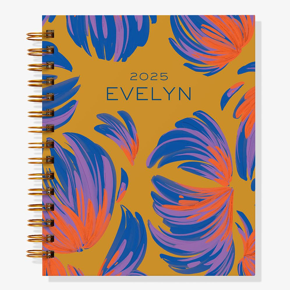 12-Month Feather Floral Custom Planner