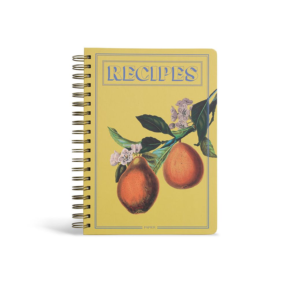 Fruits B5 Spiral Guided Recipe Journal Yellow