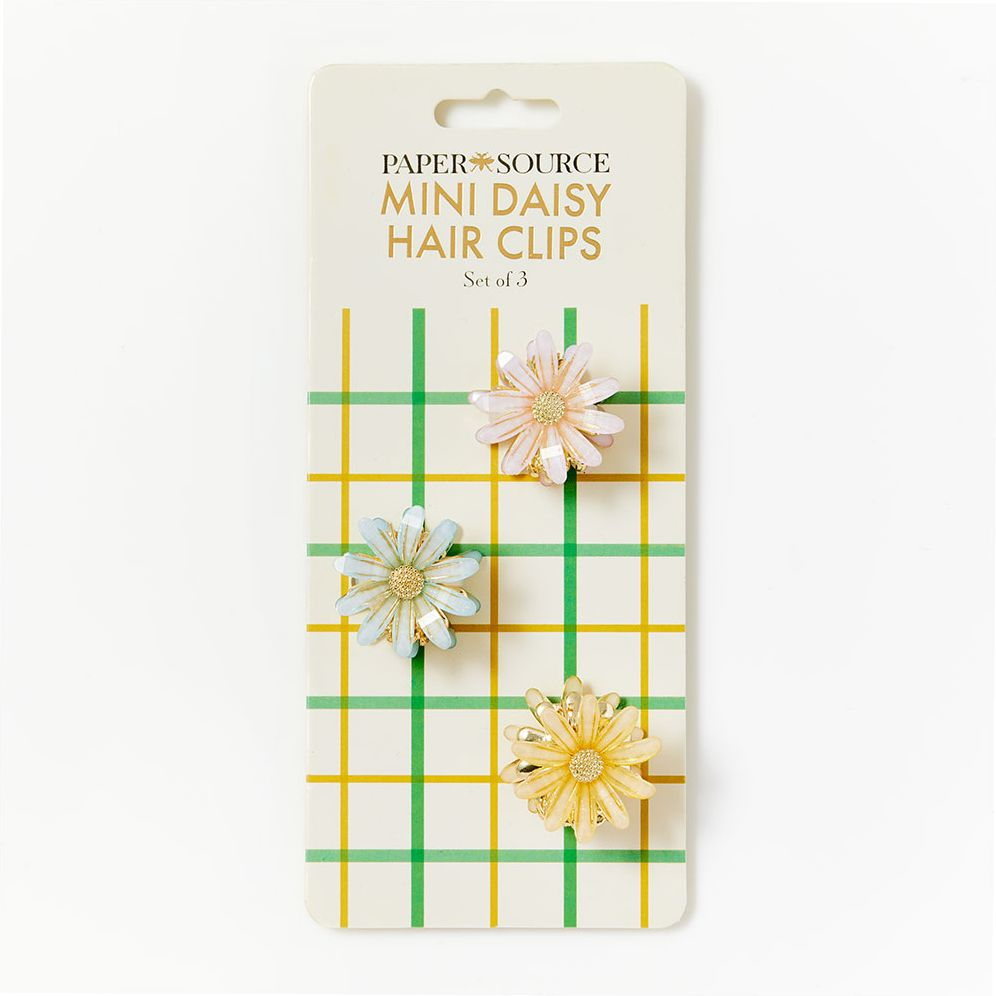 Mini Daisy Hair Clips, Set of 3