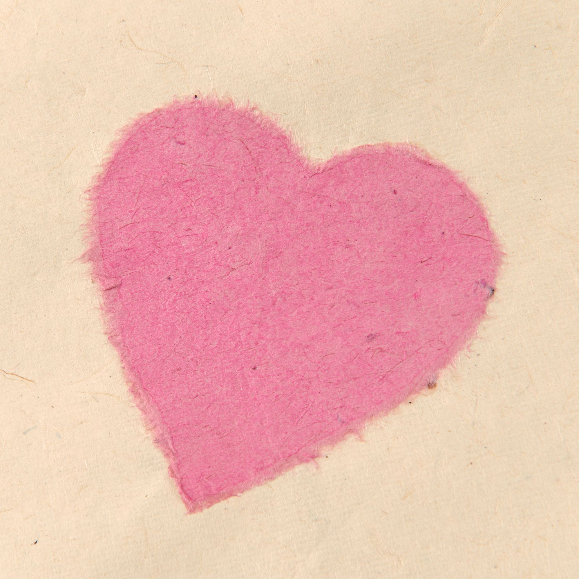 Pink Hearts Handmade Paper