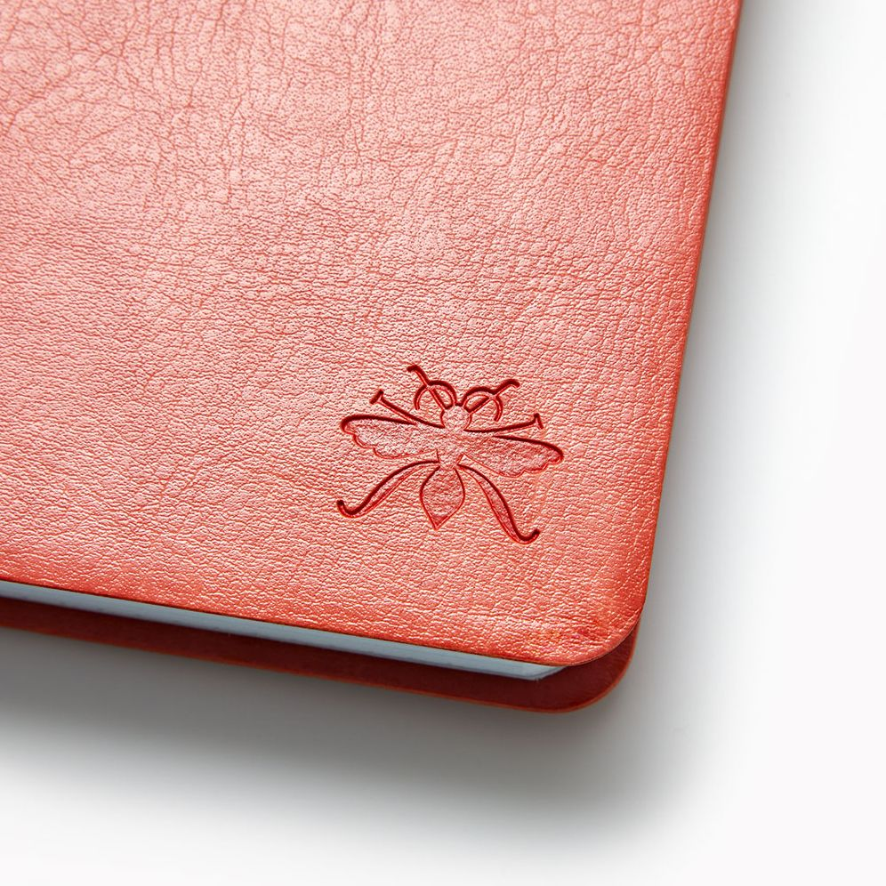 Coral Paper Wasp Med. Lined Journal