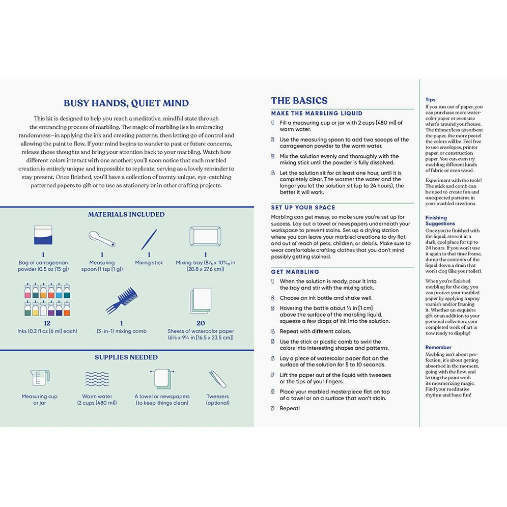 Mindful Crafts: Meditative Marbling Kit