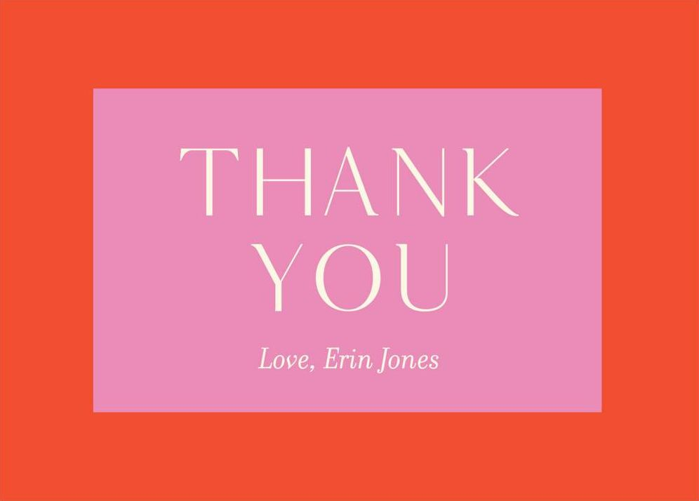 Colorblock Thank You Notes